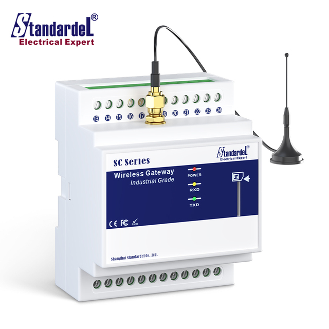 Standardel Mini DIN Rail 35mm 4G Gateway DTU SC760 RS485 2P -20~60C Operating Temp Http Mqtt Tcp Json Upload IOT AC110V AC220V