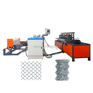 Single mold&double wire high speed diamond cyclone PVC coated wire mesh chain link fence making weaving machine with low price