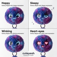 Pendentif en peluche IA ChatGPT Galaxy Purple, LED variable Nébuleuse Nuage, Recharge rapide USB-C, Contes pour le coucher, Apprentissage des langues