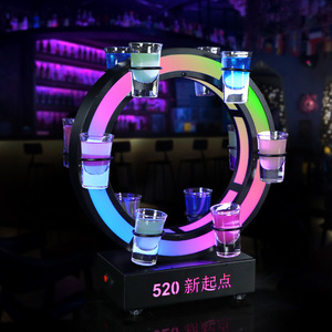 Soporte Redondo para Vasos de Chupito con Luz LED Htk para Bar, KTV, Fiesta, Cóctel, Salón, Decoración de Cumpleaños - Product Image 2