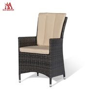 Meubles de luxe en rotin pour l'extérieur Table ronde et chaises avec seau à glace Patio Restaurant Hôtel Dîner Ensemble pour 6-8 places