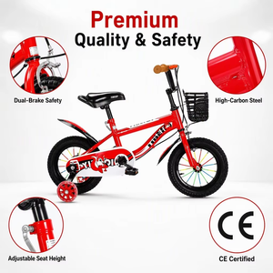 Vélos pour enfants - Vélos à pédales pour enfants de 3 à 12 ans avec roues auxiliaires - Vélos pour garçons et filles - Product Image 5