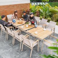Ensemble table à manger rétractable, mobilier de jardin, de maison, rétractable, 6 pièces