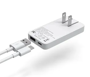 Pengisi daya dinding datar Tipe C USB Tipe C kualitas tinggi OEM ODM harga pabrik VIETNAM & SHENZHEN Teknologi GaN pengisi daya 30W 65W