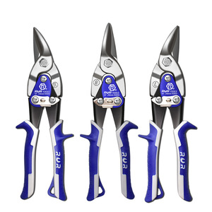 Rur <b>Tools</b> Aviation Scissors 10 Inch Chrome Vanadium Steel Industrial Grade Multi Purpose <b>Shear</b> Blue Handle - Product Image 2