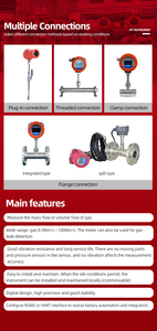 उच्च सटीकता 1% डिजिटल संपीड़ित शुष्क वायु गैस खपत प्रवाह मीटर पल्स rs485 थर्मल गैस द्रव्यमान फ्लोमीटर - Product Image 2