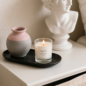 Bougie parfumée en verre avec cire de soja 100 % naturelle, emballage personnalisé de qualité artisanale, prix d'usine AIKUN - Product Image 1