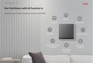 Interrupteur mural intelligent GVS KNX avec capteur de température intégré, automatisation multi-fonctions, interrupteurs muraux 2 voies - Product Image 6