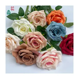 Einzweiges Wolltuch Diamant Rose Hochzeit Willkommensdekoration künstliche Blumen Heimfenster Blume Kunst Seidenblumen