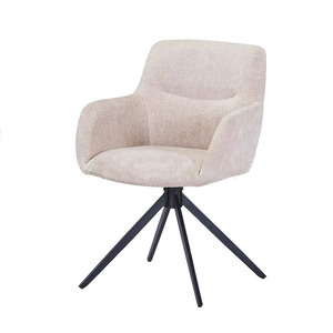 <span class=keywords><strong>Fauteuil</strong></span> en tissu blanc avec pieds pivotants en métal design italien Chaise longue d'hôtel Chaise pivotante <span class=keywords><strong>de</strong></span> salon - Product Image 3