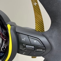 Volant de direction personnalisé en daim jaune avec LED pour BMW M3 M4 M5 M6 F06 F10 F15 F16 F20 F30 F31 F32 F33 F34 F36 M Sport