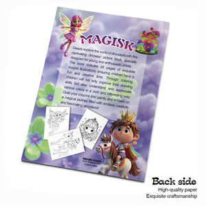 <span class=keywords><strong>Livre</strong></span> de peinture à <span class=keywords><strong>l</strong></span>'aquarelle sans bavure sur le thème <span class=keywords><strong>magique</strong></span> pour les tout-petits et les enfants de 1 à 8 ans, cadeau d'anniversaire artistique, livres personnalisés imprimés - Product Image 3