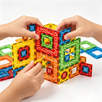 Tuiles magnétiques à effet d'ondulation d'eau pour la décompression, blocs de construction 3D DIY, jouets sensoriels éducatifs, jouets anti-stress, cadeau pour développer la motricité fine des enfants