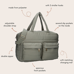 Sac à main personnalisé de voyage pour mamans, à bandoulière, lange à langer pour bébés, organisateur de couches, sac fourre-tout matelassé pour mamans - Product Image 2