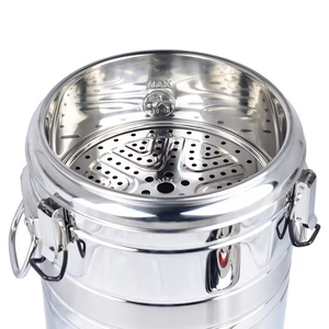 Hervidor y Calentador de Agua de <span class=keywords><strong>20</strong></span> <span class=keywords><strong>Litros</strong></span> y 80 Tazas, Urna de Agua de <span class=keywords><strong>Acero</strong></span> <span class=keywords><strong>Inoxidable</strong></span> Triple con <span class=keywords><strong>Vaporera</strong></span> para Panecillos al Vapor y Maíz - Product Image 2