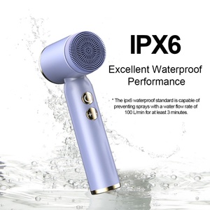 Brosse nettoyante électrique sonique portable et étanche pour le visage, avec rouleau rotatif en silicone - Product Image 5