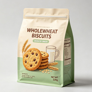 Sacs d'emballage alimentaire refermables en aluminium de qualité supérieure, personnalisés, à fond plat, à huit soudures latérales, résistants à l'humidité - Product Image 1