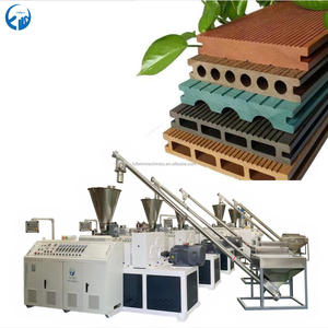 Mesin pembuat DeKing PE 1967 ramah lingkungan, mesin ekstrusi profil plastik kayu untuk dekorasi luar ruangan - Product Image 1