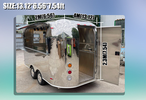 Remolque y equipo móvil de comida de China para restaurantes de aperitivos y establecimientos de cerveza con refrigerador incorporado - Product Image 4