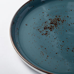 Plato <span class=keywords><strong>de</strong></span> cerámica para decoración del hogar, juego <span class=keywords><strong>de</strong></span> platos <span class=keywords><strong>de</strong></span> porcelana azul mate pintados a mano <span class=keywords><strong>de</strong></span> 8 "y 10,75", para Hotel y <span class=keywords><strong>restaurante</strong></span>, venta al por mayor - Product Image 5