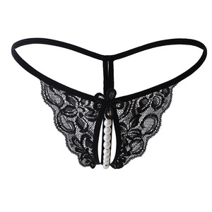กางเกงในลูกไม้สีดำเอวต่ำระบายอากาศ - Product Image 5
