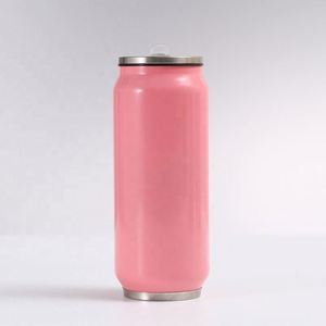 Gobelet isotherme personnalisé en acier inoxydable écologique pour canettes de cola avec paille – Cadeau promotionnel idéal - Product Image 2