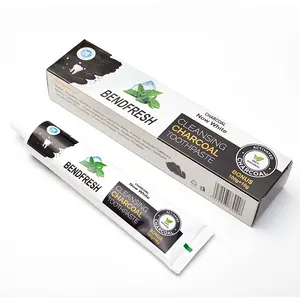 Holzkohle aufhellende Zahnpasta bio Eigenmarke Werkspreis Großhandel Zahnpasta umweltfreundliche aktivierte Holzkohle-Zahnpasten