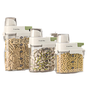 Nouveau Contenant Alimentaire Moderne en Plastique PP 2025 avec Couvercle Rabattable Anti-Insectes et Anti-Humidité pour Farine de Riz, Grande Capacité - Product Image 1