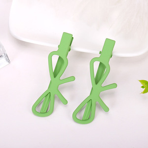 Pinza de pelo de metal con forma de lazo, pinza de pico de pato para mujer, uso diario, accesorios para el cabello coloridos, venta al por mayor - Product Image 3