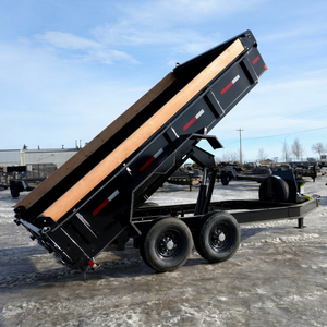 Used Heavy Duty Hydraulic Tractor Agricultural Double Single Dump Farm Built Last Motor Operated Gear Trailer Steel 5 Ton - Product Image 1