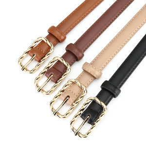 Cinturón de Mujer con Hebilla Trenzada a la Moda, de Cuero PU Color Camel, Casual, para Citas, Aire Libre y Desplazamientos, Primavera 2026 Tiyo 3.0cm 90-110cm - Product Image 4