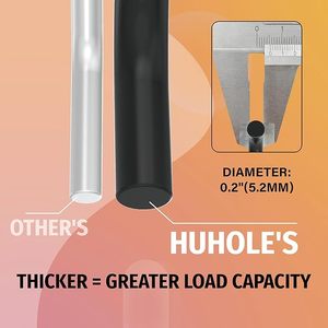 <b>Black</b> pegboard <b>Shelf</b> <b>Bracket</b> 8PC Set Hooks & Rails Pegboard Mounted <b>Black</b> Color Industrial Style Different Sizes Vietnam Origin - Product Image 4