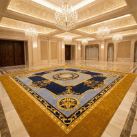 Tapis mural de mosquée de luxe abstrait moderne fait main en laine/soie, style Palais Royal Islamique, 9x12, très grande taille