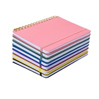 Carnet à spirale A5 personnalisé avec logo, pages lignées épaisses, reliure Wire-O, journal d'affaires, bande élastique, bloc-notes personnalisé