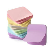 90 feuilles de notes autocollantes transparentes en PET, papeterie, logo personnalisé mignon, coins arrondis, plusieurs couleurs