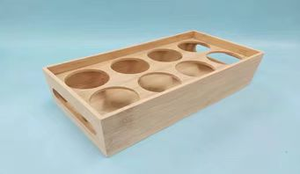 ที่มีคุณภาพสูงขนาดที่กำหนดเองไม้ยิงแก้วยืนชั้นวางสำหรับบาร์ใช้จัดเก็บชั้นวางและหน่วยชั้นวางไม้ชั้นวางถาดแก้ว - Product Image 3