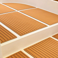 Tapis de sol antidérapant auto-adhésif en mousse EVA pour yacht, imitation teck brossé, pour pont de bateau marin