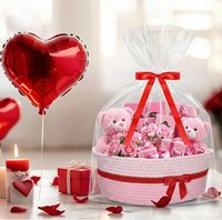 Panier-cadeau pour la Saint-Valentin, paniers en corde de coton vides pour le rangement et l'organisation à la maison, petit bac de rangement
