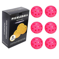 Balle de pickleball rigide de 74 mm, rotomoulée, phosphorescente, 40 trous, écologique, épaisseur 2 mm, pour jeu nocturne