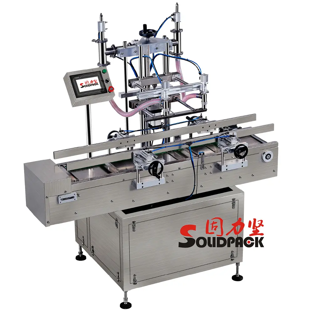 Solidpack Jalur Produksi Otomatis untuk Tabung Volume Besar Pasta Ember Kuantitatif Sederhana Penimbang Mengisi 5L dan Mesin Capping