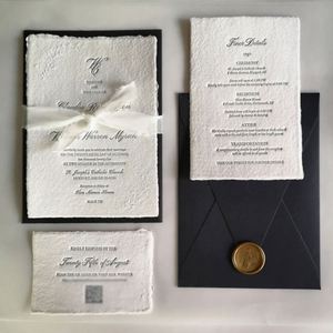 Suite d'invitations de mariage en papier de qualité supérieure, invitations de luxe personnalisées, kit pour fête de mariage - Product Image 1