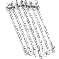 Chaîne d'extension en acier inoxydable 3x4mm, calibre de fil 0,8mm, longueur réglable 5cm