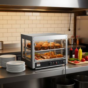 Calentador de alimentos comercial de 2 niveles Vevor, 1500W, calefacción eléctrica para calentar y mantener equipos. - Product Image 2