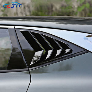 Accesorios de coche con aspecto de fibra de carbono ABS negro brillante, persianas de ventana lateral trasera, cubierta de ventilación para Hyundai Tuscon N Line <span class=keywords><strong>NX4</strong></span> 2021-2025 - Product Image 5