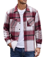 Chemise-veste en flanelle épaisse pour homme, décontractée et élégante, à carreaux, polyvalente