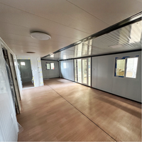 Maison conteneur modulaire pliable et extensible de 30 pieds, insonorisée et isolée thermiquement, pour usage en bureau, hôtel ou villa 3 chambres