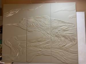 ورق جدران ثلاثي الأبعاد بإضاءة LED، نقش جلدي بارز، ديكور حائط مطرز، خلفية حائط جلدية - Product Image 4