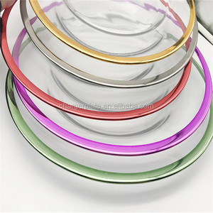 Assiette de présentation élégante en verre coloré de 13 pouces pour les fêtes et les mariages - Product Image 6