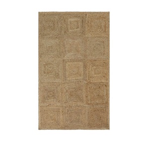 พรมถักปอกระเจาทรงกลมดีไซน์สวยคลาสสิกจากบังคลาเทศ - Product Image 4