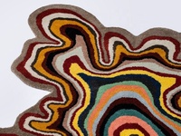 Psychedelic Irregular Shaped Tufted Handmade Area Custom Teppich Teppich für Home Wool Modern Washable Carpet Medium Pile